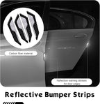 4 PCS Car Door Edge Guard Stickers, Reflective Car Door Edge Protector, Anti-Scratch & Anti-Collision Side Doors Warning Guard Strips, Auto Body Self Adhesive Strips for SUV Truck (White)