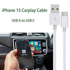 iPhone 17 15 16 Carplay Cable, iPhone 17/15/16 Car Charger USB A to USB C Syncing Cable for iPhone 17 15 16 Pro Max Plus Car Adapter Cord, USB A to USB C Cord for iPad Pro Air 4/5th Mini 6
