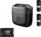Car Trash Can with Lid, Waterproof Push-Open Garbage Box with 30 Trash Bags, Portable Hanging Door Side Storage Bucket, Large Capacity Organizer for Most Cars Trucks Vans (Black)