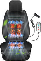 Cooling Car Seat Cushion with Massage, 3-in-1 Ventilated Car Seat Cover, 12V Cooling Seat Cover for Front Seat, Universal Car Seat Cooler for Car, SUV, Truck (Black-3)