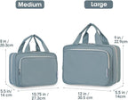 Travel Toiletry Bag for Women Large Hanging Makeup Bag Organizer Toiletries Bag for Full Size Essentials Accessories Cosmetics (Greyish Blue (Large))