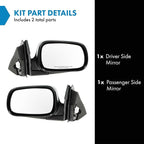 Driver and Passenger Side Mirror Assembly Set Power Smooth Paint to Match Foldaway Compatible with 1994-1997 Honda Accord Sedan