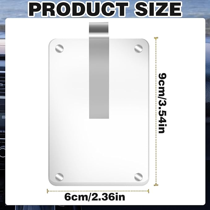 Acrylic Magnetic Personalized Photo Holder Car Picture Frame, Car Picture Holder, Car Photo Holder Car Visor Clip, Personalized Car Accessories Can Be Used to Add Your Personal Photo