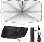 [2026 Upgraded] Sedan SUV Car Sun Shade for Windshield UV Rays and Heat Sun Visor Protector, Foldable Windshield Sun Shade Umbrella,Keep Car Cool,Easy to Use/Store,57''x 30''