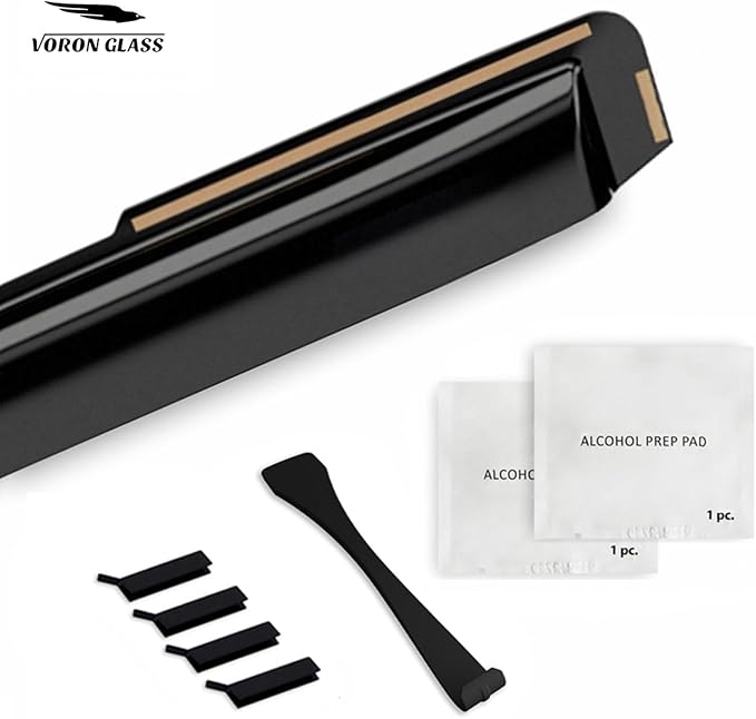 Voron Glass in-Channel Extra Durable Rain Guards for Trucks Chevrolet (Chevy) Silverado/GMC Sierra 2007-2013 Crew Cab, Window Deflectors, Vent Window Visors, 4 Pieces - 220002