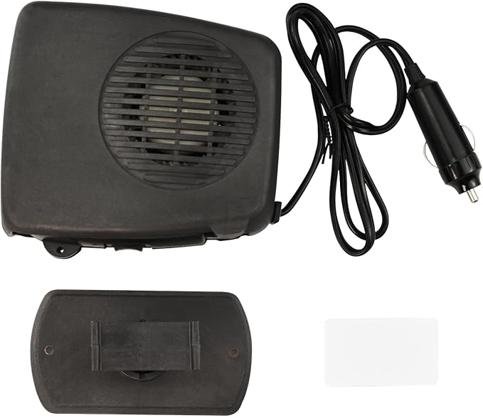 Car Heater, 2 in 1 Modes Fast Heating Cooling Fanswith Cigarette Lighter Plug 360° Rotary Base, 200W 12V Portable Window Defroster Auto Car Heater Windshield Defogger Automobile Windscreen Heater