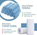 Microfiber Cleaning Cloths (Value Pack of 100) - Size 12 x 12 Inches, Highly Absorbent Cleaning Rags, Lint Free, Reusable and Washable, Microfiber Towels for Cars