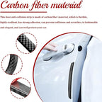 4PCS Car Door Anti-Collision Strip, Car Door Edge Guards, Anti-Scratch Auto Bumper Protector Trim, Auto Exterior Accessories Carbon Fiber Front and Rear Bumper Guard Sticker for Most Vehicles