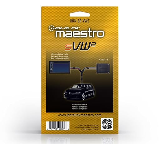 Maestro HRN-SR-VW2 T-Harness for Select Volkswagen Vehicles 2016-20, Replace the Factory Radio While retaining Steering Wheel Controls & use of Factory amp (ADS-MSR Module Also Required)