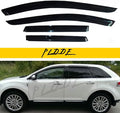 4pcs Window Visors Sun/Rain Guard Compatible with 2007-2014 Edge 2007-2015 Lincoln MKX Outside Mount Dark Smoke 4-Pieces Set