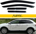 4pcs Window Visors Sun/Rain Guard Compatible with 2007-2014 Edge 2007-2015 Lincoln MKX Outside Mount Dark Smoke 4-Pieces Set