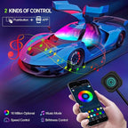 Dreamcolor Acrylic Interior Car Lights, Car Accessories 6 in 1 Car LED Strip Lights with APP Control and 213 Modes, 175 inches 593 LEDs Fiber Optic Lights, RGB Neon Light Kits