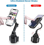 Cup Phone Holder for Car, [Upgraded Version] Adjustable Long Neck Car Cup Holder Phone Mount Cradle Friendly Compatible with iPhone Samsung Google and All Smartphones, Green