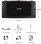 Android Double Din Car Stereo for Toyota Corolla E120 2000 2001 2002 2003 2004 2005 2006, 7 Inch Touch Car GPS Radio Wireless Car-Play Android Auto Support WiFi Blue-Tooth FM RDS, 2GB RAM 32GB ROM