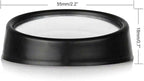 x Blind Spot Mirror, 2'' Black Round HD Glass Convex Rear View Mirror, 360° Rotate Wide Angle, Universal for Car SUVs Truck Motorcycle(2 Pcs)