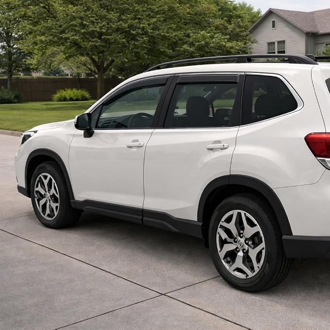 2019-2024 in-Channel Rain Guards for Subaru Forester Side Window Visor Deflectors, SK Premium Sport Limited Touring, Durable Tinted Vent Shades 2020 2021 2022 2023