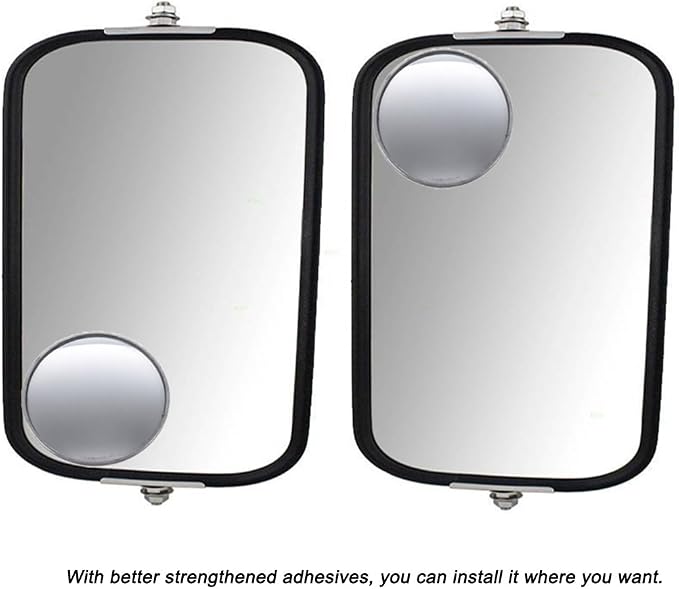 Blind Spot Mirror, 3" Aluminum Frame Round HD Glass Convex Wide Angle Rear View Mirror For All Universal Vehicles Car Suv Truck