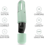 Vacuum Cleaner for Dust, Pet Hair Dirt Home, Car Interior Lightweight, Portable, Handheld, Cordless, Easy to Use, Compact Design Battery Rechargeable with USB-C Cable (Mint Green)