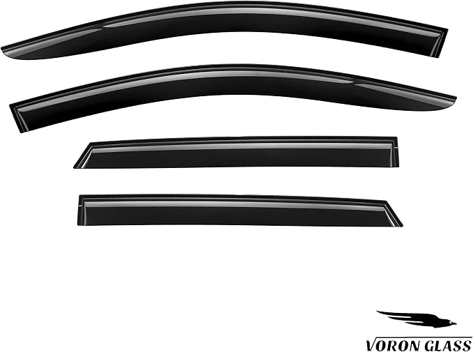 Voron Glass Tape-on Extra Durable Rain Guards for Nissan Rogue 2014-2020, Window Deflectors, Vent Window Visors, 4 pcs - 100428