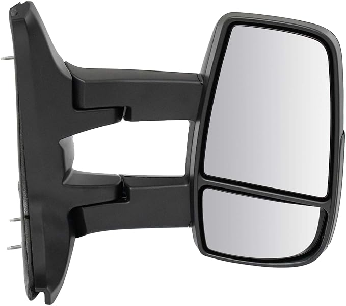 Passenger Side Power Mirror Textured Black Long Arm Design Compatible with 2015-2019 Ford Transit-250 Transit-350 Transit-350 HD FO1321626