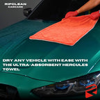 Ripclean Hercules 1400 GSM Ultra-Premium Drying Towel - Absorbent, Soft, Edgeless, 20x30 Inch, 1 Pack