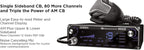 BEARCAT 980 40- Channel SSB CB Radio with Sideband NOAA WeatherBand,7- Color Digital Display PA/CB Switch and Noise Cancelling Mic, Wireless Mic Compatible