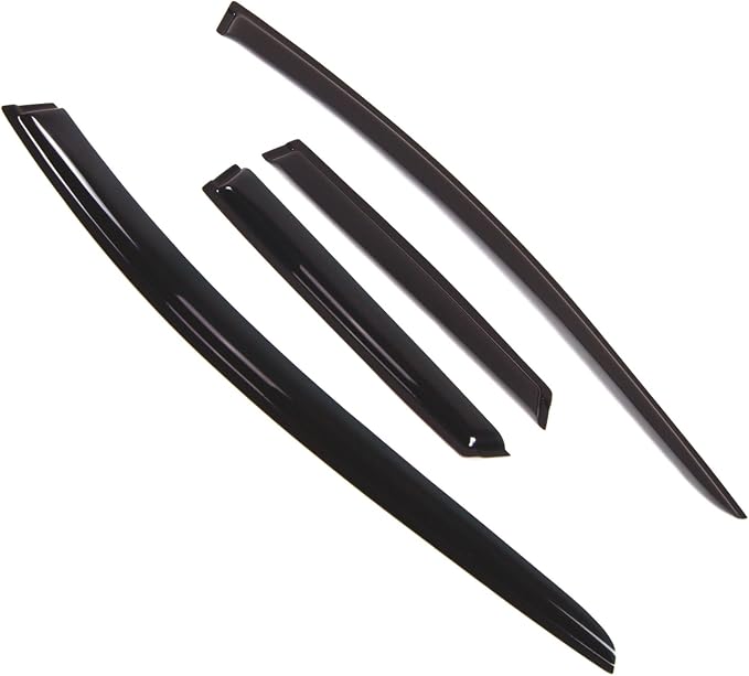 WD2-310 Dark Smoke 4 Pcs Set Window Visor (Outside Mount) Deflector Rain Guard Compatible with 2007-2011 Mazda CX-7