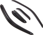 WD2-452 Dark Smoke 4 Pcs Set Window Visor (Outside Mount) Deflector Rain Guard Compatible with 1995-2004 Toyota Tacoma Double Cab/Extended Cab