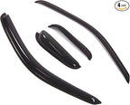 Outside Mount Window Vent Visors Rain Guards Compatible with Toyota Tacoma Double 1995-2004 | Side Window Wind Deflectors Rain Shields | Black Tinted, 4 Pcs Set, BGWV-452
