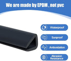 Rubber Edge Trim, 1/4" U Channel Edge Trim, Edge Protector for Plywood, Glasses or Flexiglasses, 1/4 in Flexible U Shaped Gasket, Black Color, Length 20 Ft