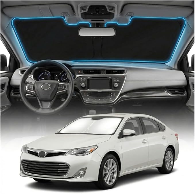 for Toyota Camry Sun Shade Windshield Cover - Custom Fit Camry Accessories 2007-2011 Sunshade Foldable UV Protection & Heat Shield Sun Visor Accessories