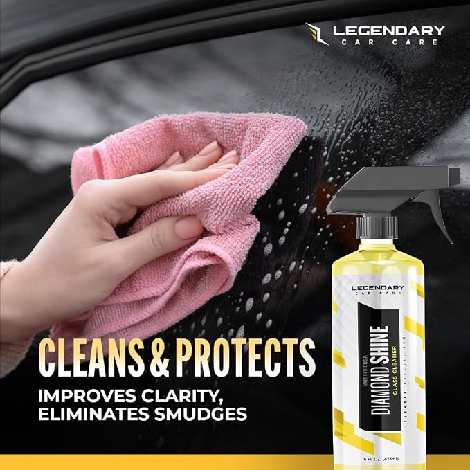 Legendary Glass Cleaner 16oz (2 Pack) - Auto Window Cleaner Spray for Car Windows & Windshield - No Streaks, Ammonia-Free, Tint Safe - Interior/Exterior Use
