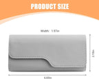 Zpana Sunglass Holder for Car Visor, Leather Auto Eyeglasses Sun Visor Organizer Case with Hidden Magnetic Closure, Auto Protective Glasses Storage Box, Universal for SUV RV Truck (Gray)