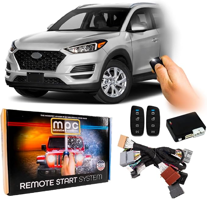 MPC Remote Start Kit Compatible with Hyundai Tucson 2017-2021 | Plug and Play | 2-Way 4-Button Remotes | USA Tech Support