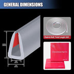 Rubber Edge Trim, Flexible Edge Trim for Sharp Edge, 1/8" U Channel Edge Protector, Self Adhesive Edge Guards for Plywood and Sheet Metal Parts, 20Ft, Grey Color