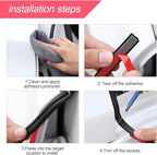 Double Layer Self-Adhesive Car Door Rubber Seal Strip - 5 Holes Sealing Stickers, Noise Insulation Weatherstrip, Edge Protector, Auto Interior Accessories for Tailgate (32.8FT)