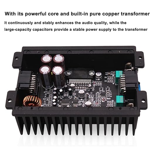 4-Channel Full-Range Amplifier, 80Wx4 Audio Modification Power Amplifier Digital Sound Processor Class A/B for Android Car Player