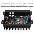 4-Channel Full-Range Amplifier, 80Wx4 Audio Modification Power Amplifier Digital Sound Processor Class A/B for Android Car Player