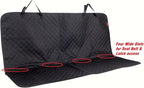 Dog Car Seat Cover, Back Seat Cover for Dogs Pet Car Seat Protector Waterproof Bench Car Seat Cover, Non-Slip Rear Seat Cover with 4 Safety Belt Openings for Safe Travel, Fits Cars Trucks SUVs