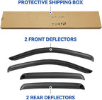 Window Visors Rain Guards for Toyota Tacoma 2005-2023 Double Cab/Full-Size Cab, Out-Channel Window Vent Wind Deflectors Visors Shades for 05-23 Tacoma Crew Cab