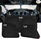 Boeing 737 Cockpit Sunshade Kit – Triple-Layer Blackout Window Shades for 737 NG & MAX Flight Deck | Precision-Fit, Foldable | Built by Pilots