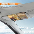 ZIMISI Tactical Molle Car Visor Organizer, 600D Oxford Cloth Truck Visor Molle Panel Sunshade Storage Pouch Holder with Multi-Pocket, Tactical Gear Car Sun Visor Organizer for Most Cars (Khaki)