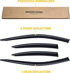 Rain Guards for 2025-2026 Toyota Camry, Out-Channel Window Visor Shields Vent Deflector Shade Wind Dark Smoke 25 26, Tape-On Inside-Mount, 4PCS
