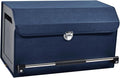 Car Trunk Organizer, Car Trunk Leather Storage Box with Lid and Push-pull Handle Car Trunk Storage Organizer for Car (Blue, 20.47 x 11.42 x 12.2in)