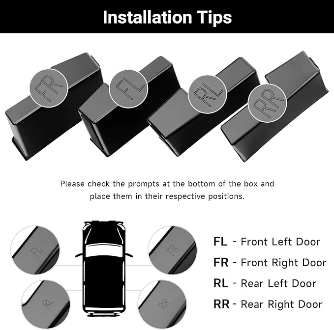 4pcs Door Handle Organizer for Ford Maverick 2022 2023 2024 2025 2026 Accessories Front and Rear Door Side Storage Box Insert Grab Handle Pocket ABS Plastic