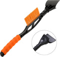 Snow Brush & Ice Scraper, 2 in 1 Detachable Ice Scrapers for Car Windshield Window, Heavy Duty Vehicle Snow Removal Tool with Grip Handle for Cars Trucks SUVs, Winter Car Accessories (Yellow)
