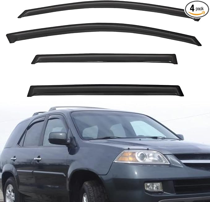 Rain Guard Compatible with Acura MDX 2007-2013 Tape-On Side Window Visor Wind Deflector Vent Visors Car Accessories 4pcs