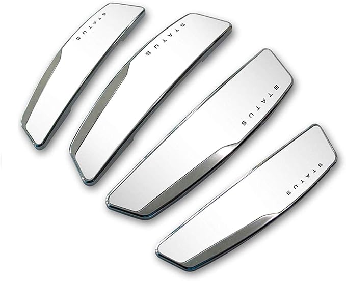 4Pcs High Glossy Slim Door Edge Guards Bumper Protector Trim Guard Sticker Molding for Motors Auto Vehicle (White)