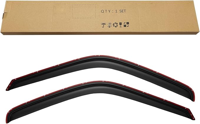 in-Channel Window Rain Guards for 1994-2001 Dodge Ram 1500, Vent Visors Shades Wind Deflectors for 94-02 Ram 2500 3500