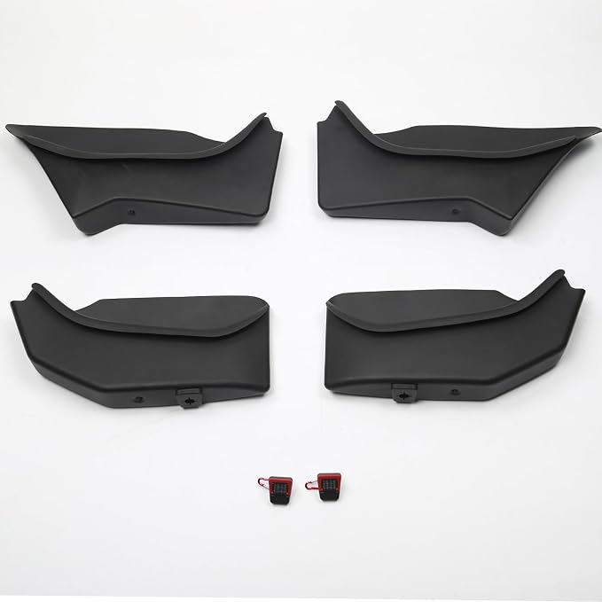 Door Side Pocket Storage Box Insert Tray for Tesla Model Y Juniper 4PCS 2026 2025 Door Pocket Liner with Emergency Release Access for Model Y Juniper Accessories Full-Cover TPE (Juniper-upgrade)